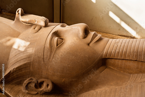 Ancient sculpture of pharaoh Ramses photo