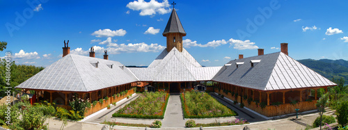 Church panorama - Saint Anne monastery Orsova, Romania 