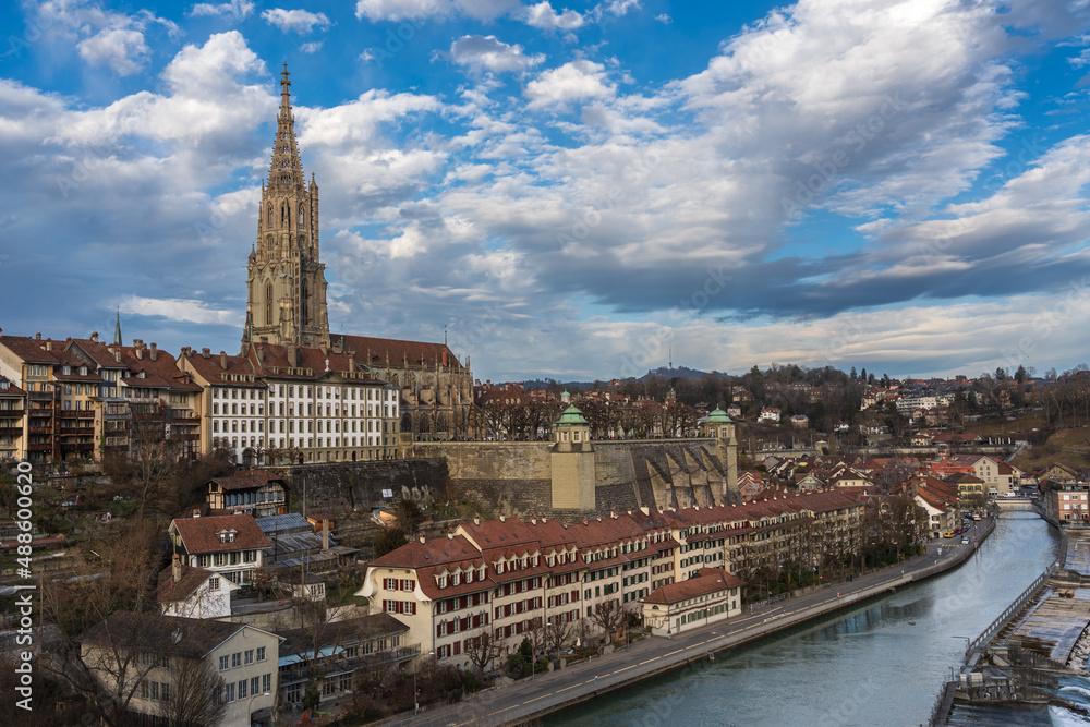 Berne with Cathedral and old town