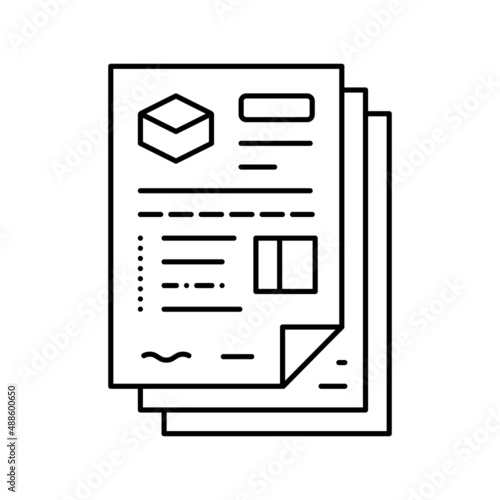 registry land line icon vector illustration
