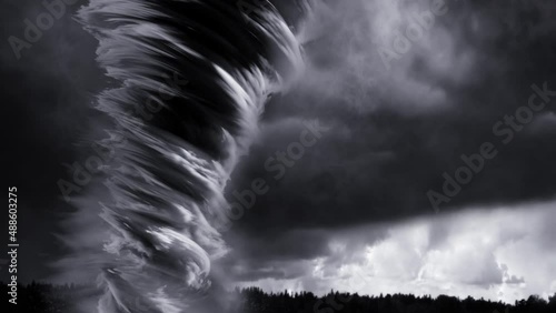 View of a large tornado
