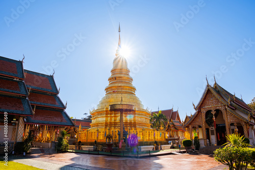 Wat Phra That Hariphunchai in Lamphun Province, Thailand © Nattawat