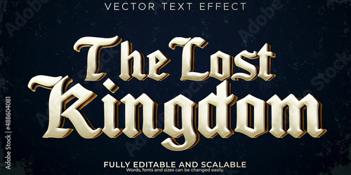 Photo King text effect, editable knight and legend text style