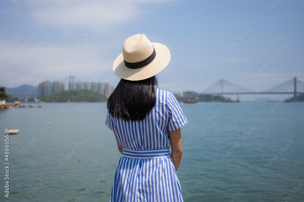 Woman look at the sea