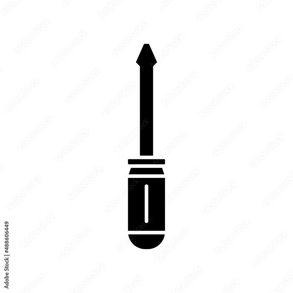 screwdriver icon. glyph style. silhouette. Suitable for repair or maintenance symbol. simple design editable. Design template vector screwdriver icon. glyph style. silhouette. Suitable for repair or maintenance symbol. simple design editable. Design template vector