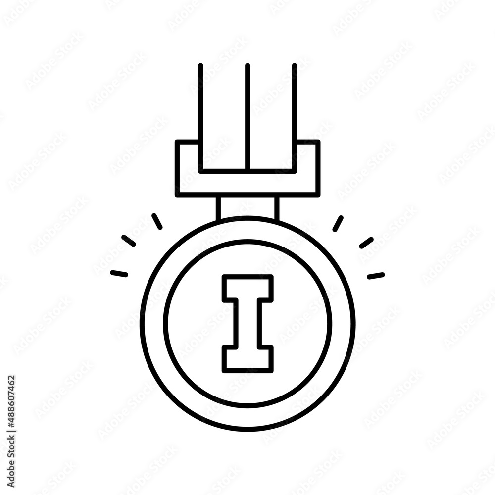 champion award line icon vector illustration champion award line icon vector illustration