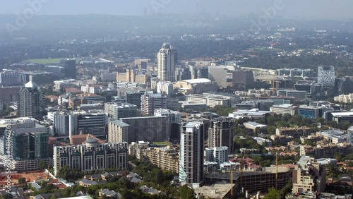 aerial city view of Sandton and surrounds