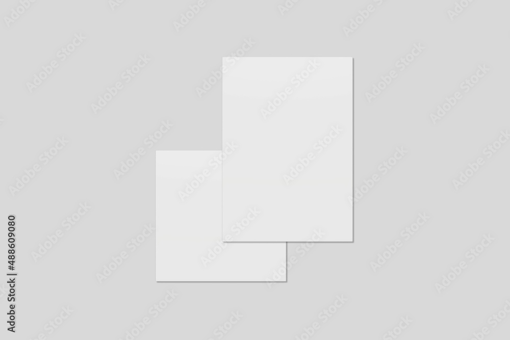 Fototapeta premium Blank paper for mockup. 3D Render. 