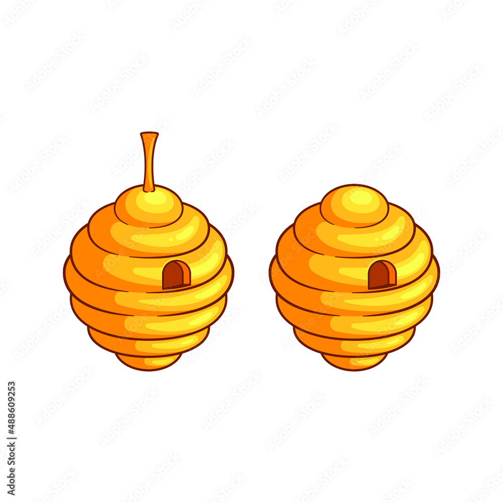 honey bee hive isolated on white background honey bee hive isolated on white background