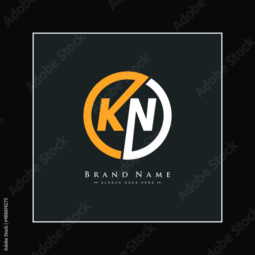 Initial Letter KN Logo - Minimal Business Logo