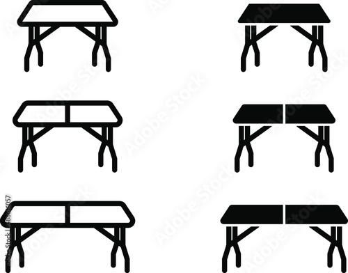 Folding table icon , vector illustration