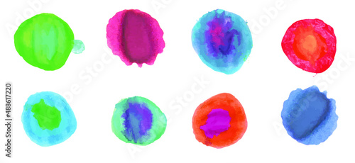 Colored watercolors