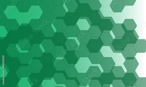 gradient green hexagonal beehives background