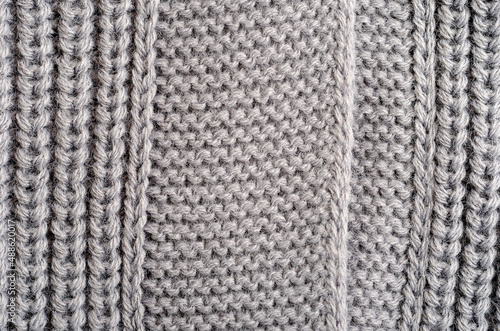 Knitted fabric. Texture close-up. Designer concept