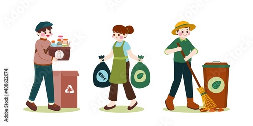 Human Do Waste Separation And Recycling