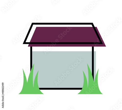 house with gras / house with garden