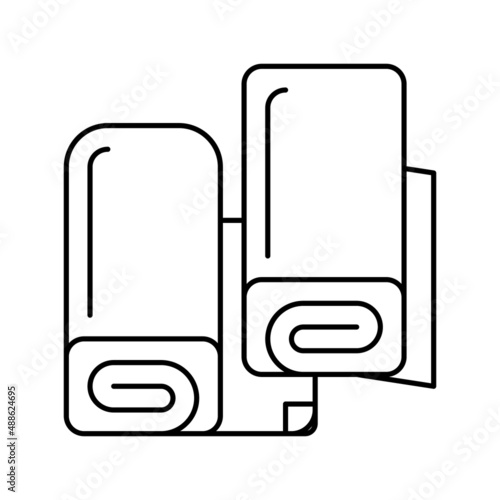 pillowcase silk line icon vector illustration