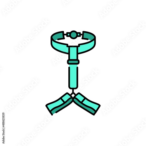 Bdsm bondage color line icon. Pictogram for web page