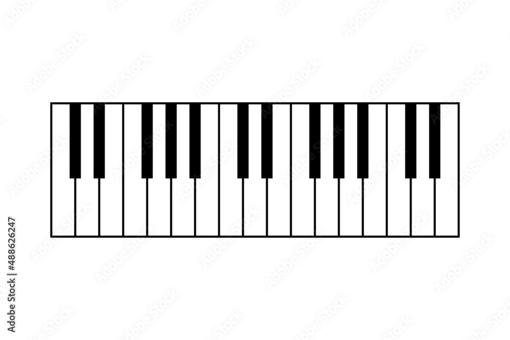 Piano. Musical instrument. Piano key, keyboard. Synthesizer. Vector Piano. Musical instrument. Piano key, keyboard. Synthesizer. Vector