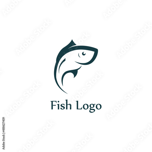 Fish logo, fishinghook, fish oil and seafood restaurant icon. With vector icon concept design illustration template