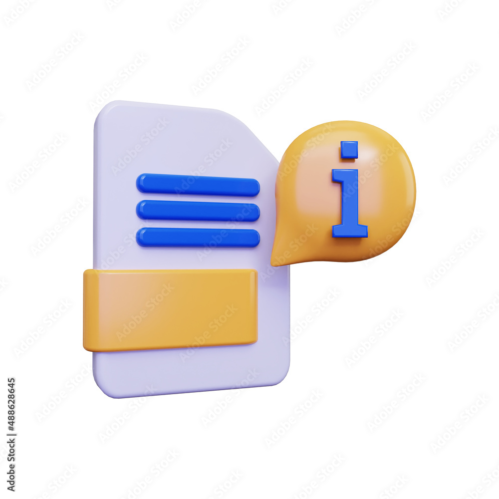 Data Information. isolated on a white background. 3d illustration Data Information. isolated on a white background. 3d illustration