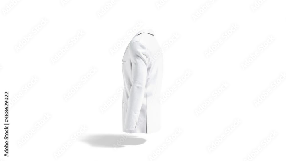 Blank white men blazer mockup, looped rotation Blank white men blazer mockup, looped rotation