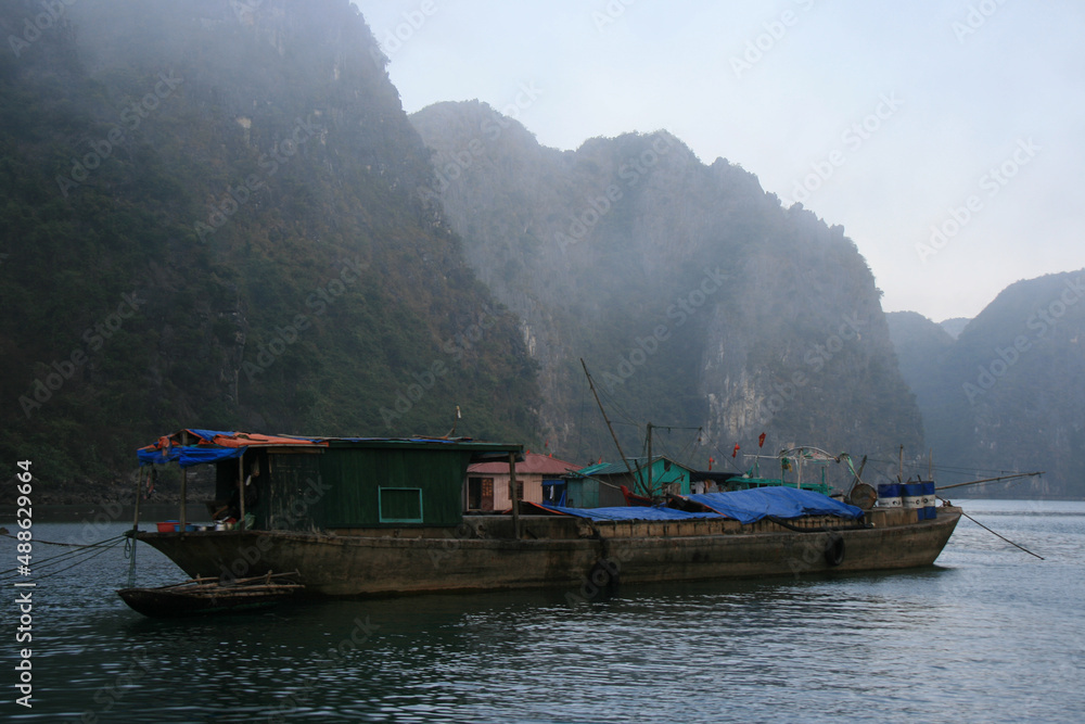 boat at the halong bay (vietnam) 