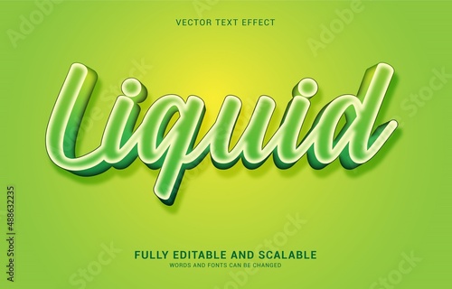 editable text effect, Liquid style