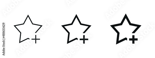add to favorite icon star plus icon - save icon bookmark symbol	