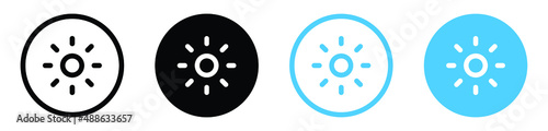 sun mode icon weather theme symbol . day and night modes . sun line icon . light mode