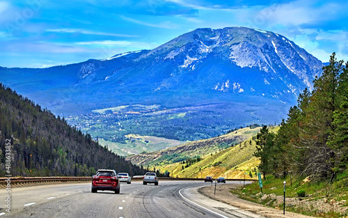 View of Colorado's Buffalo Mountain from Interstate 70 near Silverthorne. photo