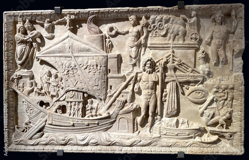Bas-relief with the view of the 