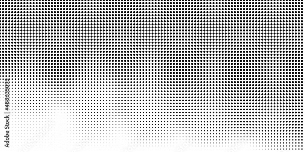 Halftone dotted background. Black dots in modern style on a white background. Halftone dotted background. Black dots in modern style on a white background.