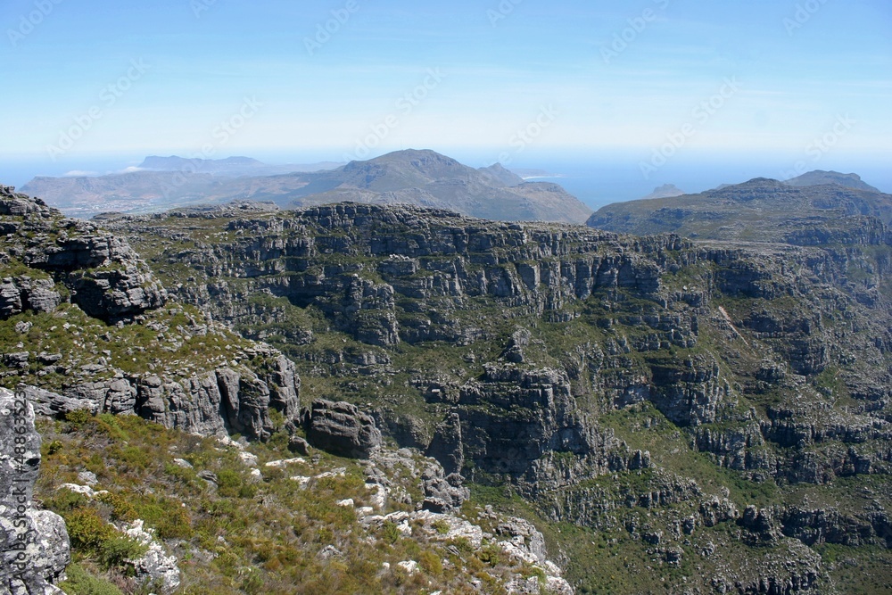 Blick vom Tafelberg Nationalpark in Kapstadt