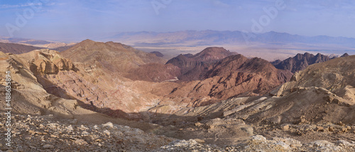 Photography Multicolored desert landscape in Eilat mountains, Israel