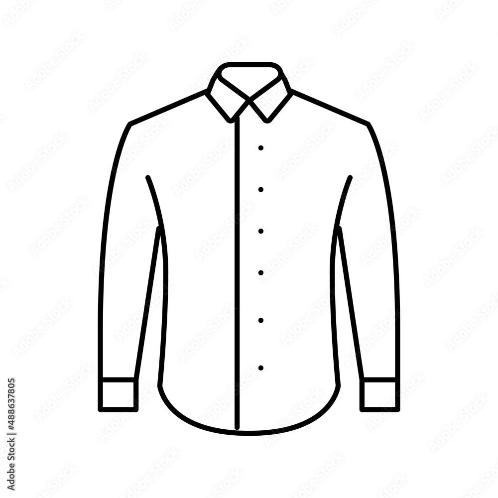 shirt man clothes line icon vector illustration shirt man clothes line icon vector illustration