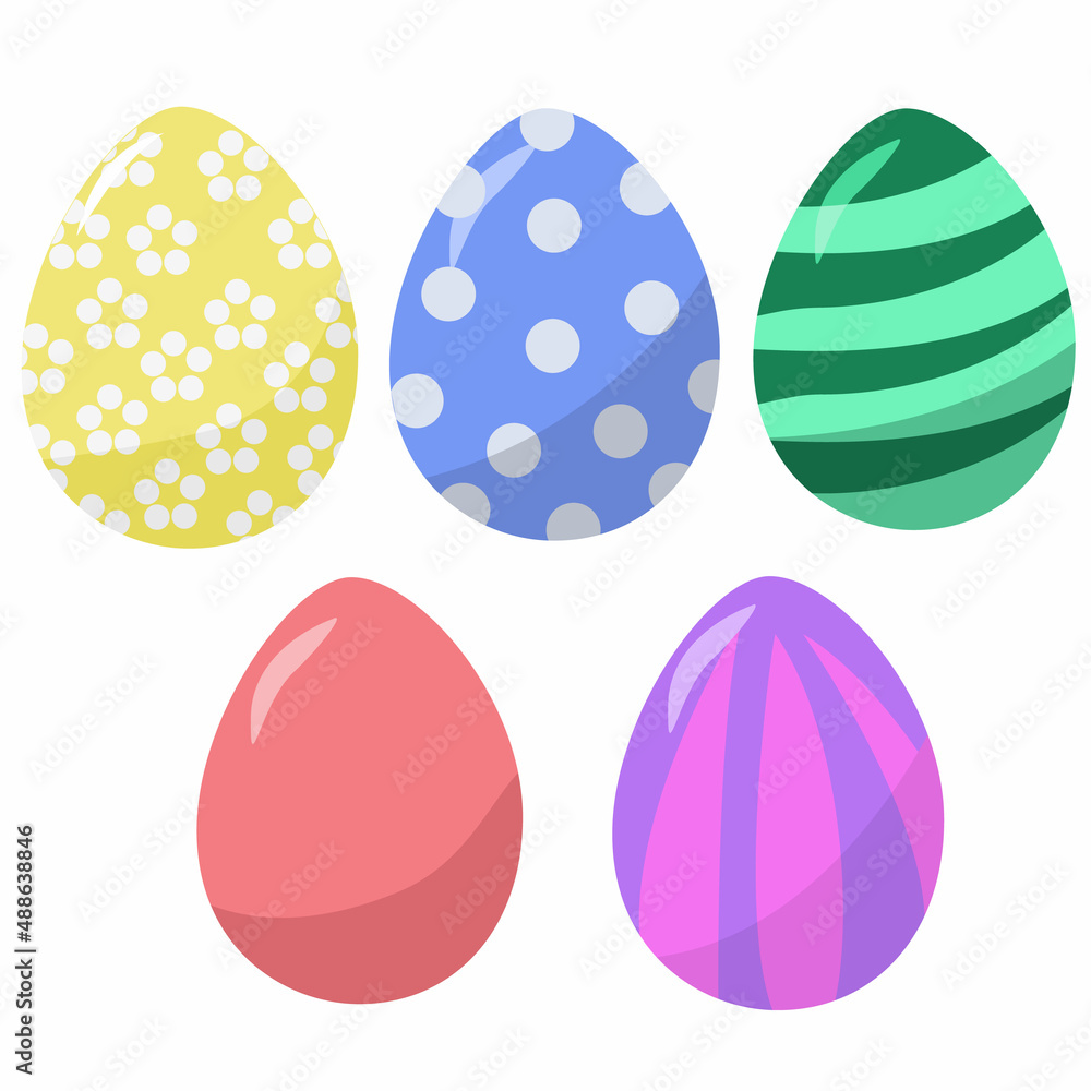 Easter colorful eggs set doodle style. Happy easter hand drawn isolated on white background. Easter colorful eggs set doodle style. Happy easter hand drawn isolated on white background.