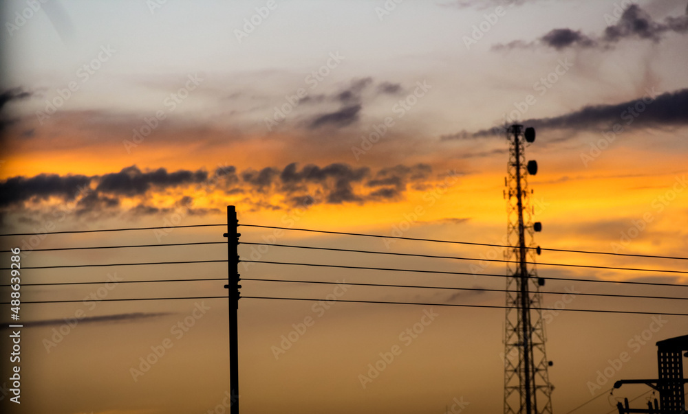 Obraz premium sunset tower