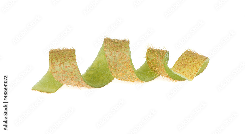 Fototapeta premium skin kiwi. peel kiwi isolated on white background.
