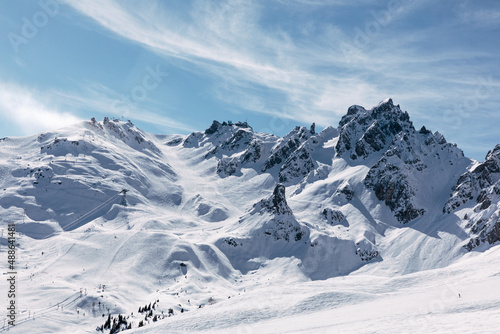 Ski area of Courchevel, France photo