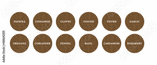 Pantry spice jar seasoning label sticker organizer set. Spices and herbs jar labels and stickers. kitchen storage organization.