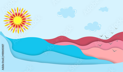 beautiful picture of the sky with the sun and clouds
