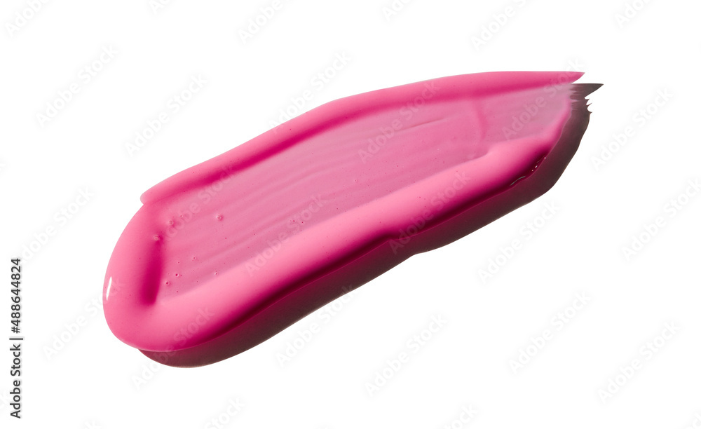 Pink facial mask smear isolated on white background with clipping path. Cosmetic swatch texture Pink facial mask smear isolated on white background with clipping path. Cosmetic swatch texture