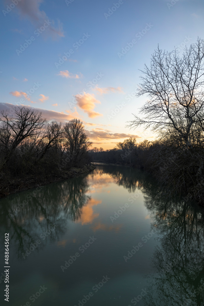 sunset on the river sunset on the river