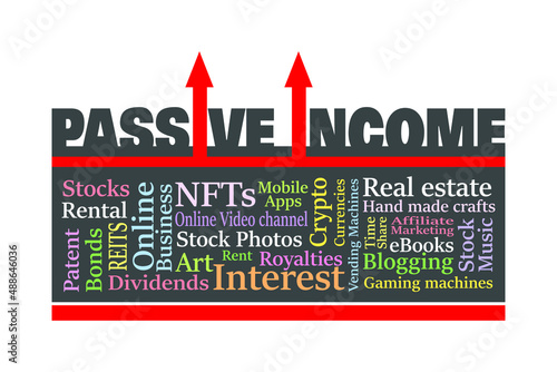 Vector illustration of Passive Income generation concept