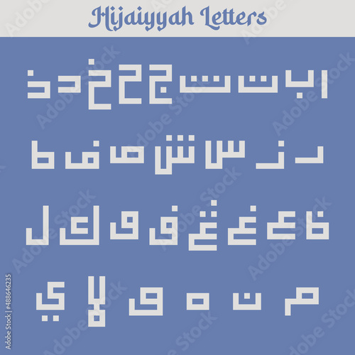 Arabic Alphabet Set, Hijaiyyah Letters, Arabic Letters Vector