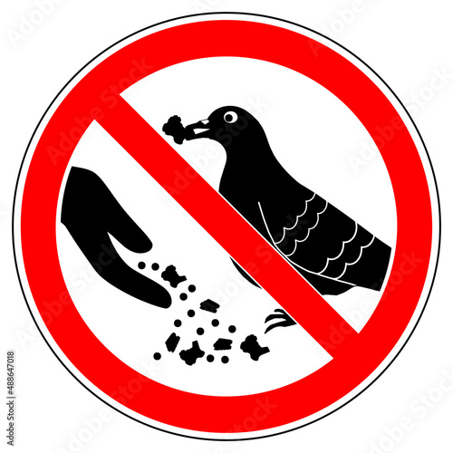 vsrr69 VectorSignRoundRed vsrr - german: Vögel - Tauben füttern verboten . english: prohibition sign . feeding pigeons prohibited . vector sign . transparent . AI 10 / EPS 10 . g11234