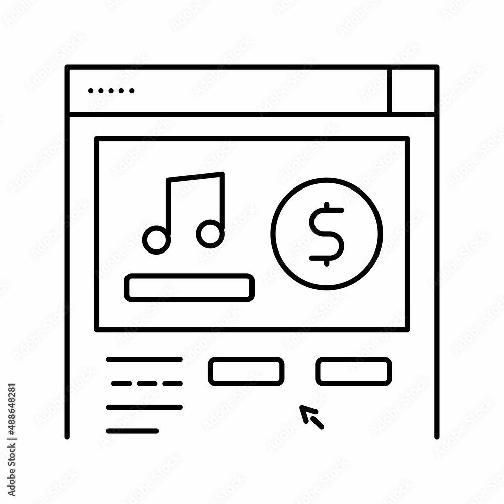 music shop department line icon vector illustration music shop department line icon vector illustration