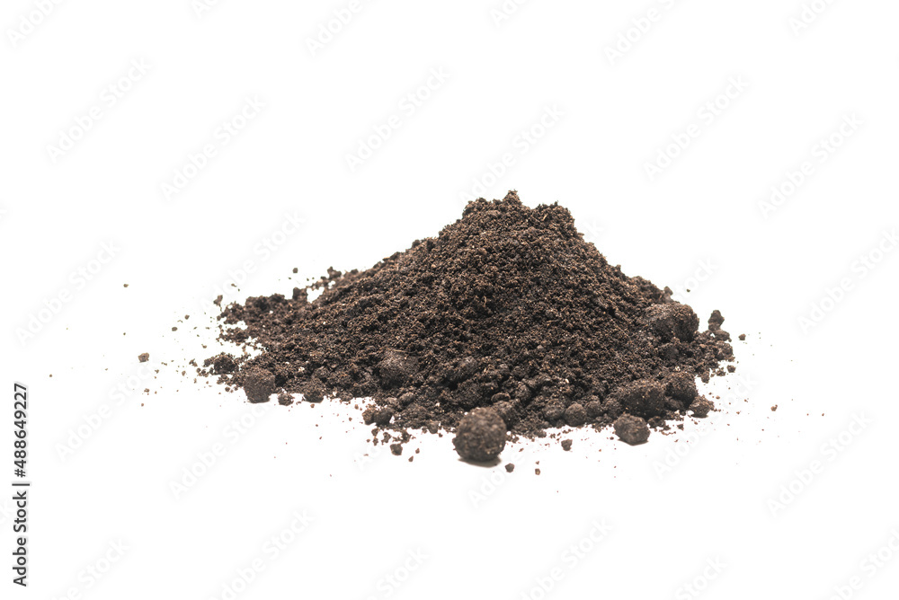 Black land for plant isolated on white background. Black land for plant isolated on white background.