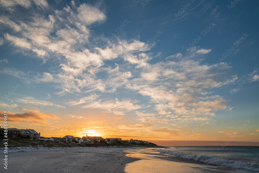 Sunset over the ocean